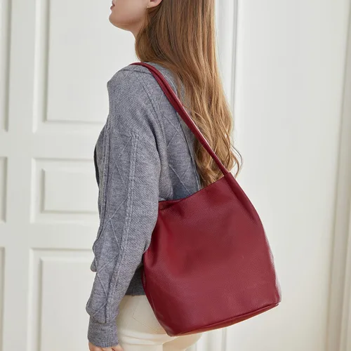 Miniatura 50 de Iswee - Bolsos de cuero genuino, diseño de hombro Hobo, bolsos para mujer