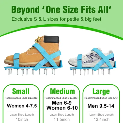 Miniatura 5 de Zapatos aireadores de césped para césped, zapatos aireadores de césped premontados para césped, herramienta aireadora de suelo para aireación