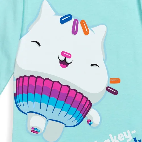 Miniatura 6 de Dreamworks Gabby's Dollhouse MerCat Cakey Cat Kitty Fairy Pandy Paws - Paquete de 2 camisetas para niñas de niños pequeños a niños pequeños
