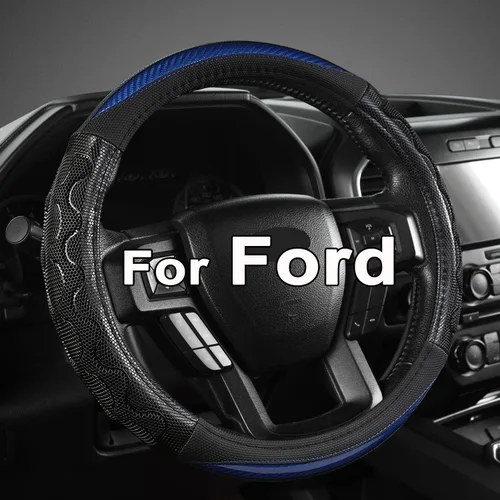 Miniatura 16 de Funda para Volante de Coche GIANT PANDA para Ford Escape Edge EcoSport Bronco Sport Explorer, Diseño 3D Deportivo, Negro