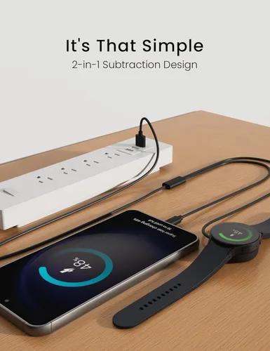 Miniatura 4 de Cargador compatible con Samsung Galaxy Watch 7/Ultra/FE/6/6 Classic/5 Pro/4 Classic/3/Active 2/Active 2 en 1 USB a USB C Cable de carga para Galaxy