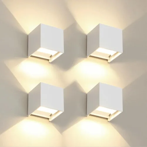 Miniatura 21 de 2 piezas de luces de pared G9 para exterior/interior, apliques de pared con luces hacia arriba y abajo, IP65 impermeables, iluminación moderna