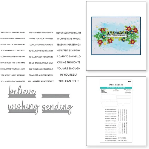 Miniatura 2 de Spellbinders SDS-185 Snowflake Wishes - Juego de sellos y troqueles transparentes de la colección Bibi's Snowflakes de Bibi Cameron