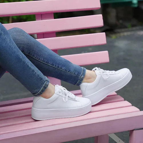 Miniatura 2 de JABASIC Zapatos deportivos de moda para mujer, con cordones, elegantes y cómodos para caminar