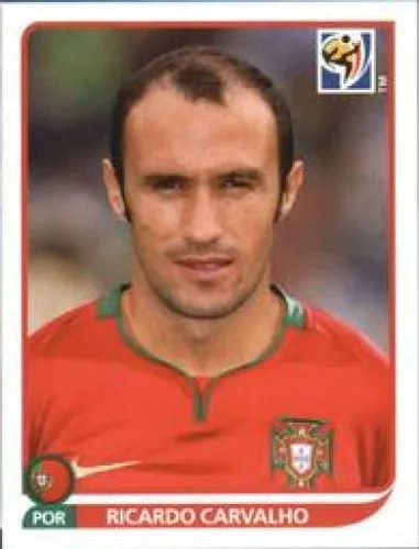 2010 Panini FIFA World Cup Stickers #546 Ricardo Carvalho Portugal Official Soccer Album Sticker (2 inch X 1.5 Inch) in Raw Condition (NM or Better)