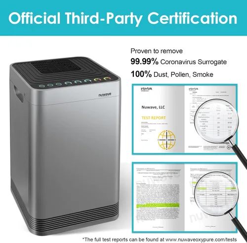 Miniatura 7 de Nuwave OxyPure - Purificadores de aire ultra limpios para habitaciones extra grandes, oficina, sistema de filtración de 5 etapas con 4 filtros HEPA