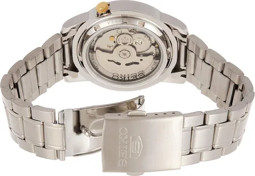Miniatura 3 de SEIKO Reloj para hombre SNKK07 5 de acero inoxidable con esfera blanca, Azul, Reloj de cuarzo,Automático automático,Automático,Reloj automático