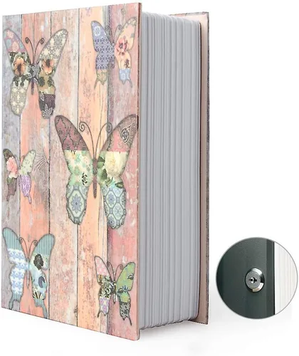 Miniatura 17 de Caja fuerte de almacenamiento con libro de distracción de tamaño pequeño, Caja fuerte secreta de diccionario con cerradura de combinación