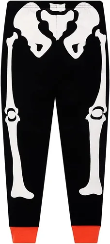 Miniatura 6 de Pijamas de Halloween para niños y niñas, pijamas de esqueleto que brillan en la oscuridad, pijamas de calabaza para niños, ropa de dormir 100%