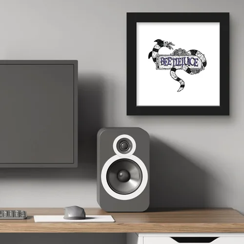 Miniatura 5 de Trends International Gallery Pops Beetlejuice - Póster de pared con logotipo de gusano de arena, 12.00 x 12.00 pulgadas, versión de marco negro