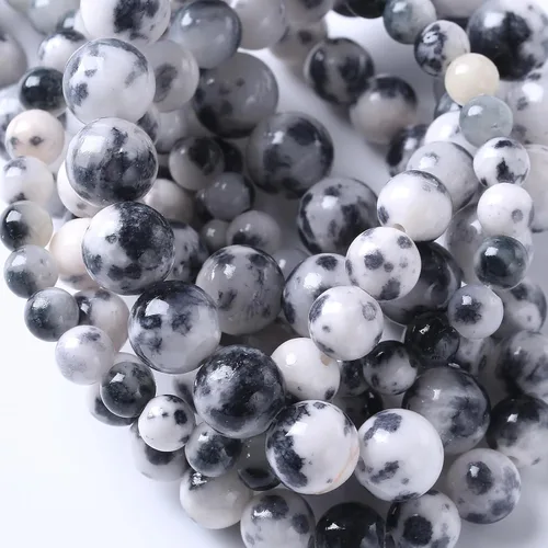 Miniatura 67 de 100 cuentas redondas sueltas de hematita negra de grado AAA para hacer joyas y pulseras