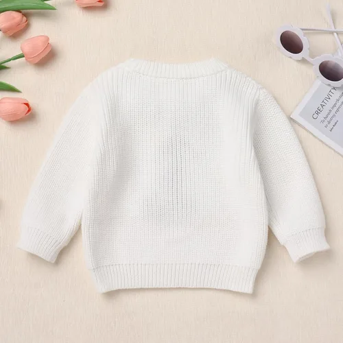 Miniatura 40 de Suéter de primer cumpleaños para bebés y niñas de un año de edad, sesión de fotos, otoño e invierno