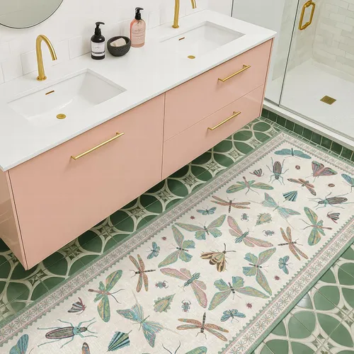 Miniatura 44 de Hazo Haus Alfombra de Baño Bohemia Lavable 2x3, Alfombras Pequeñas para Cocina, Tocador, Puerta Principal Entrada Interior, Antideslizante Pelo Bajo