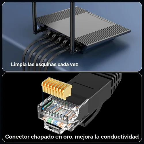 Miniatura 5 de Cable Ethernet Cat 6 de 100 pies, para interiores y exteriores, red de Internet de alta velocidad de 10 Gbps, cable de conexión Ethernet plano