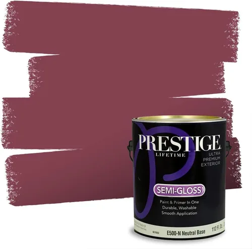 Miniatura 84 de Prestige Paints - Pintura exterior e imprimación en uno, 1 galón, plano, E500-P-A011GP