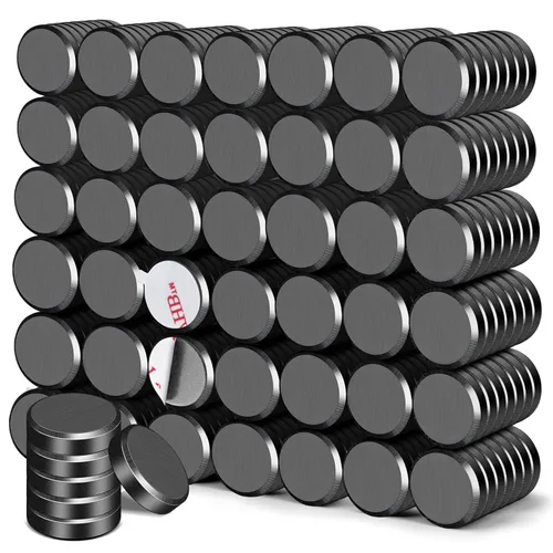 Miniatura 14 de DIYMAG Imanes Fuertes 140 Piezas 0.6x0.12 Pulgadas Imán de Nevera Refrigerador para Manualidades con Respaldo Adhesivo Magnético Pequeño Botón Negro