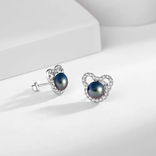 Miniatura 25 de Aretes de perlas de Mickey para mujer, plata de ley S925 y circón, perlas cultivadas de agua dulce, regalos de joyería de Mickey Mouse para mamá