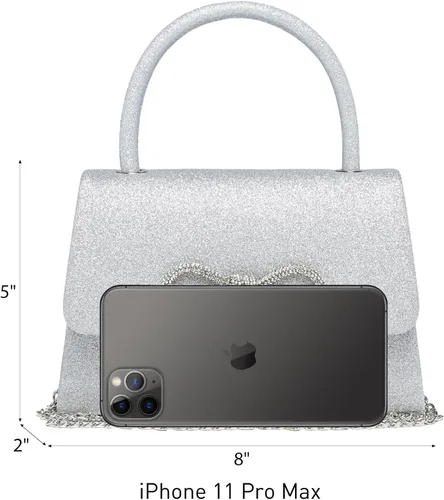 Miniatura 50 de Dasein Bolso de noche para mujer, embragues de fiesta, bolsos de boda, cóctel, baile de graduación, bolsos con purpurina esmerilada