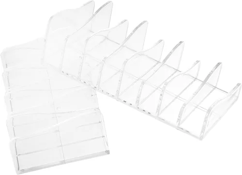 Miniatura 7 de 2 paletas de sombra de ojos divididas, soporte organizador de maquillaje, estante de almacenamiento para cosméticos, lápiz labial, esmalte de uñas