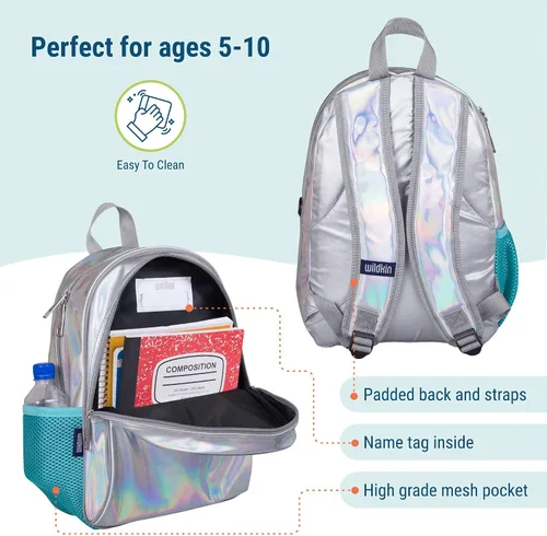 Miniatura 3 de Wildkin - Mochila infantil de 15 pulgadas, Viajar, talla única , Holographic