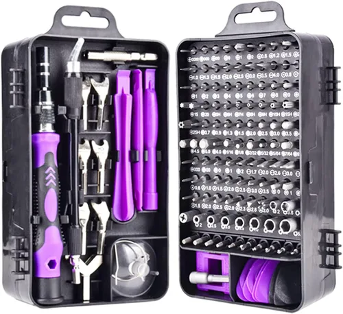 Juego de destornilladores de precisión 135 piezas 135 en 1, juego de destornilladores multifuncionales para reparar portátiles, dispositivos móviles