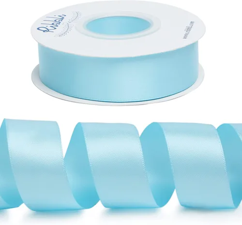 Miniatura 472 de Ribbli - Cinta de satén de doble cara dorada, 1/2 pulgada x 25 yardas, uso para ramo de lazos de manualidades, envoltura de regalos, decoración
