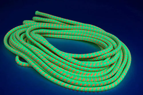 Blacklight Bicolor GloLine - Cuerda luminiscente (verde-naranja claro, 25 pies)