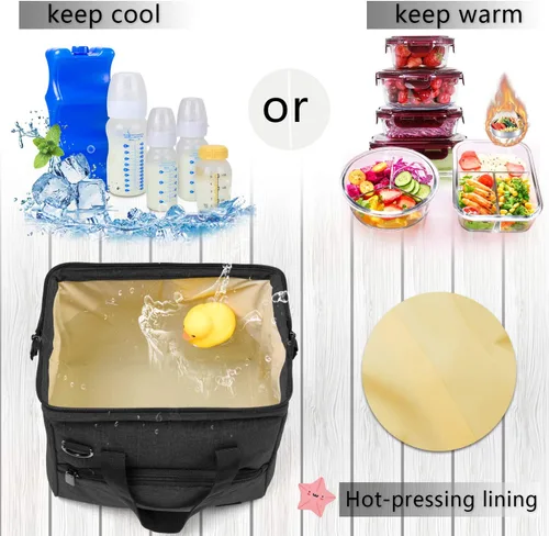 Miniatura 2 de Luxja Bolsa enfriadora de leche materna con una bolsa de hielo (se adapta a 6 botellas, hasta 9 onzas), enfriador de leche materna para biberones