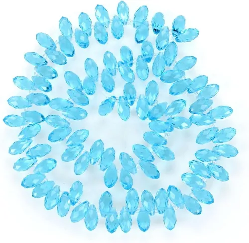 Miniatura 13 de 200pcs Checa 0.472 in Lágrima facetada Briolette Cristal Perlas Sueltas Colgante Separador de Gota a Granel Amatista Púrpura para DIY Joyería