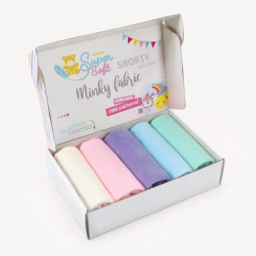 Miniatura 12 de kullaloo Tela de Felpa Tela Minky Blanca Sólida para Coser Material de Abrazo Súper Suave 39.5x29.5 pulgadas Peluches, Mantas de Bebé