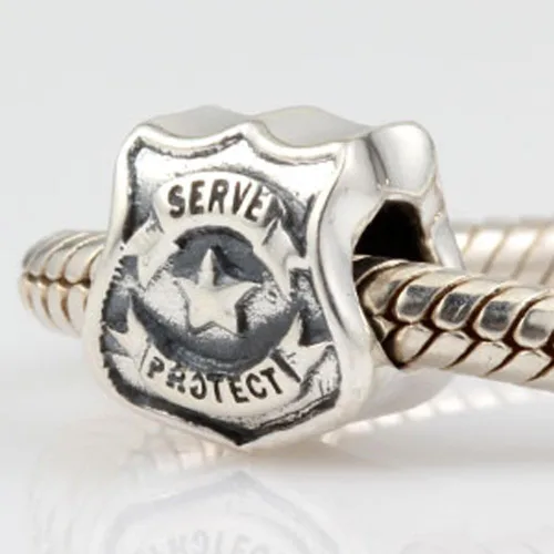 Miniatura 4 de ARTCHARM Abalorio de plata de ley 925 para servir y proteger el encanto de estilo europeo, Plata esterlina