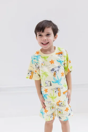 Miniatura 2 de PEANUTS Snoopy Woodstock - Conjunto de camiseta y pantalones cortos de rizo francés