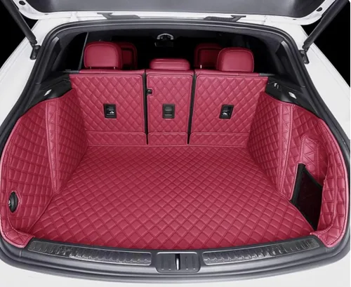 Miniatura 10 de Compatible con Porsche Macan (modelo de combustible), alfombrilla de maletero + protector de asiento trasero + cubierta de lados altos, alfombrilla