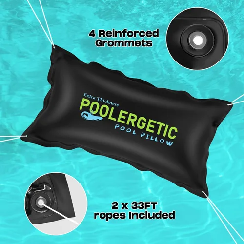 Miniatura 6 de Almohada de piscina de 4 x 8 pies para piscinas sobre el suelo, almohada grande de invierno para cierre de invierno, funda de piscina resistente