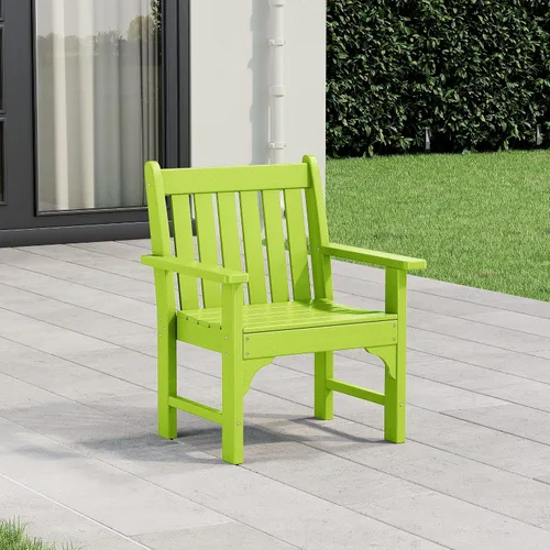 Miniatura 53 de WestinTrends Malibu Outdoor Patio HDPE Adirondack Silla de comedor para patio, color negro