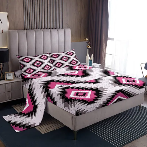 Miniatura 27 de Feelyou Juego de sábanas de lazo de acuarela, tamaño individual, juego de sábanas con lazos de coqueta para niños y niñas, decoración de dormitorio