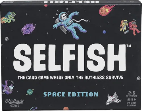 Ridley's Juegos: Juego de cartas de edición espacial egoísta | Juego de fiesta fácil de jugar para grupos | Ideal para 2 – 5 jugadores, mayores de 7