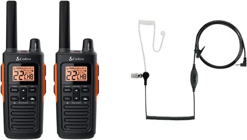 Miniatura 14 de Cobra RX680 Paquete de 2 Walkie Talkies y Auriculares de Vigilancia Compatibles Cobra GA-SV01 2P: Radios Bidireccionales Rugosas y Resistente a