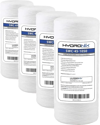 Miniatura 2 de Hydronix HX-SWC-45-1005/3 - Cartucho de filtro de agua universal para toda la casa, 4.5 x 10 pulgadas, 5 micras, paquete de 3, color blanco