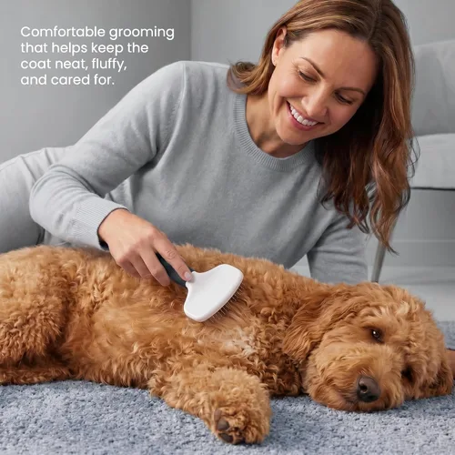 Miniatura 4 de Poodle Pet Slicker Brush – Para perros, gatos y conejos – Elimina la piel enmarañada, los nudos y el pelo suelto – Adecuado para el aseo