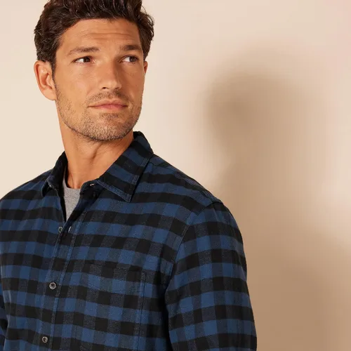 Miniatura 4 de Amazon Essentials Camisas de franela de manga larga para hombre, corte ajustado, a cuadros con botones