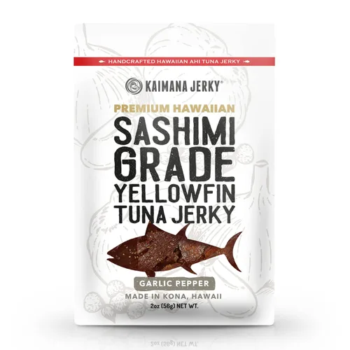 Miniatura 13 de Kaimana Ahi Atún Jerky, chile hawaiano, 2 onzas, capturado en la naturaleza, alto en Omega 3, totalmente natural, fabricado en los Estados Unidos
