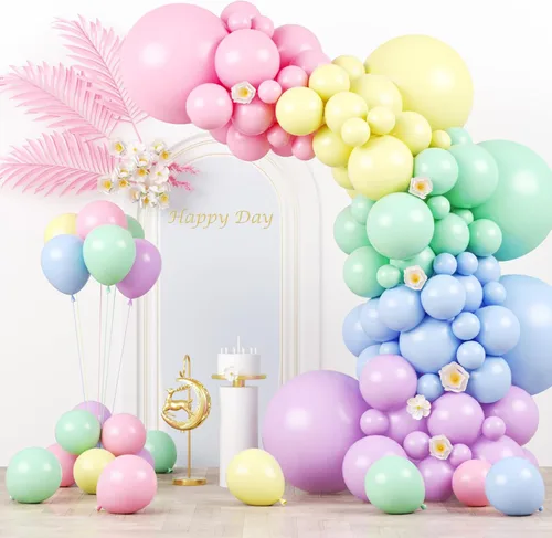 Miniatura 89 de Voircoloria - Globos azul bebé claro, paquete de 66 globos de 12 pulgadas de látex para fiestas para niños y niñas, para cumpleaños, baby shower, 16
