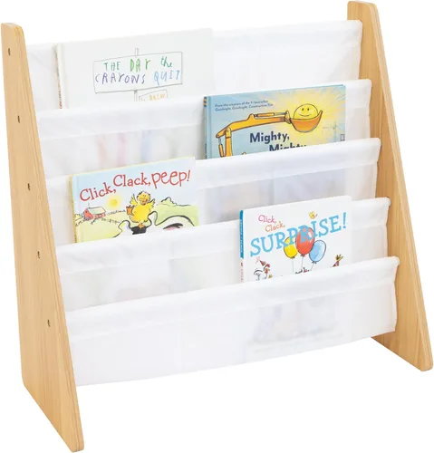 Miniatura 15 de Tot Tutores WO697 Colección de amigos, librería de almacenamiento en bastidor de libros para niños, blanco, rosa y púrpura, Madera maciza