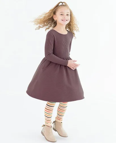 Miniatura 4 de RuffleButts Vestido de punto para bebéniña pequeña