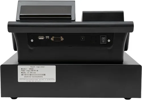 Miniatura 7 de DYNAMI Caja registradora comercial, caja registradora electrónica de 48 llaves con cajón de efectivo y monedas, pantalla de doble cara, impresión