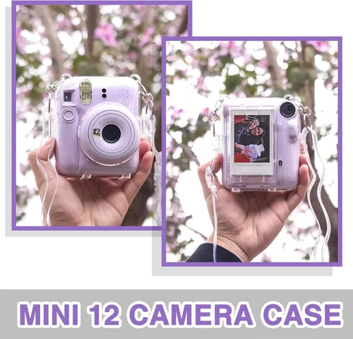 Miniatura 4 de Instant Mini 12 - Funda transparente para cámara de película instantánea Fujifilm Instax Mini 12, funda protectora para cámara con bolsillo trasero