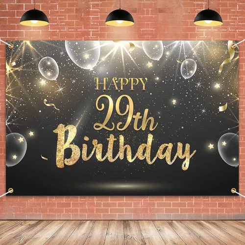 Miniatura 27 de HAMIGAR Telón de fondo brillante dorado de 6 x 4 pies para cumpleaños número 11, decoraciones de cumpleaños de 11 años, suministros de fiesta