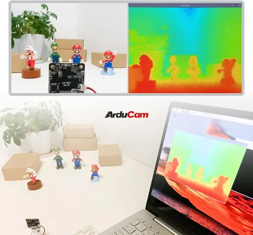 Miniatura 7 de Arducam Cámara ToF, módulo de cámara enrollable a color de 0.43MP con estuche para Raspberry Pi y Nvidia Jetson Board, solución de detección