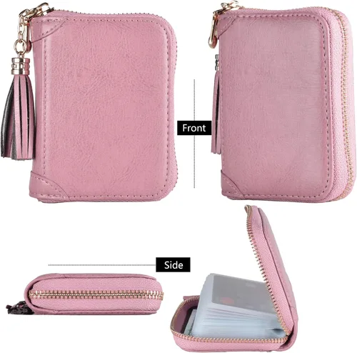 Miniatura 5 de Tarjetero de piel para tarjetas de crédito y carnet de identidad, con tecnología RFID, para mujer
